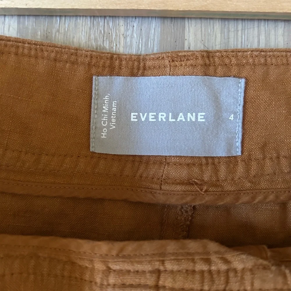 Everlane The Linen Way-high Drape Pant in Caramel Size 4 100% linen